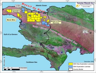 Haiti-map-of-gold-silver-copper-belt-by-Eurasian-Minerals-Inc.
