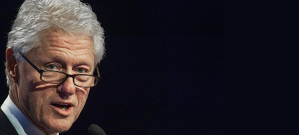 Former US President Bill Clinton is pictured July 27, 2012, at the Convention Center in Washington, DC. (photo: Paul J. Richards/AFP/Getty Images)