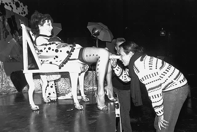Annie Sprinkle (Ellen Steinberg): Jewish performance artist, prostitute, porn actress, feminist icon, and lesbian diva of depravity. Her idea of “art” is to masturbate onstage with sex toys, her legs wide open, and invite members of a predominantly male audience to peer up her vagina with torchlight and speculum. Sprinkle’s show was funded by the National Endowment for the Arts, a mini-empire controlled by the hidden hand of organized Jewry.